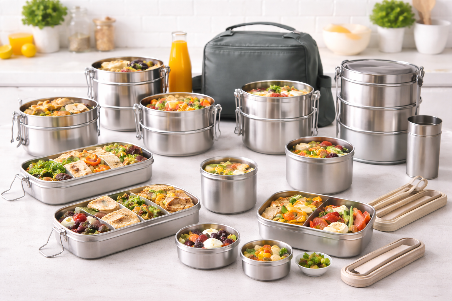 Steel Tiffin Boxes