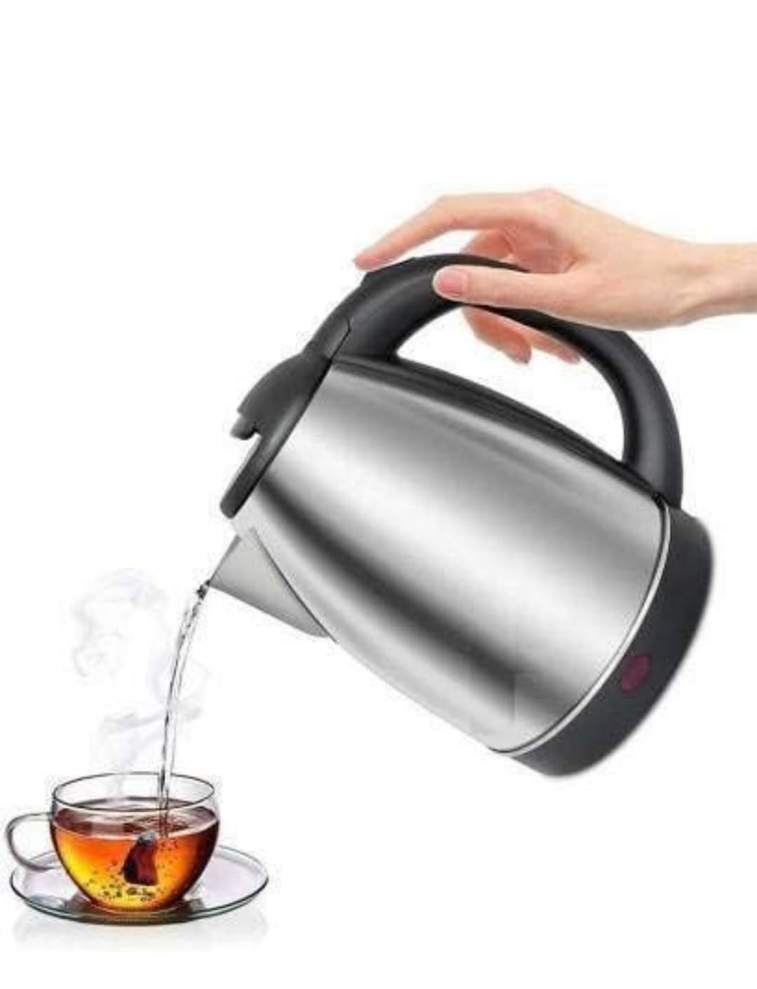 Stainless Steel Electric Kettle 2L | Multipurpose Water & Milk Boiler with Handle – Tea & Coffee Maker