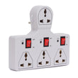 4 Universal Socket Extension Board with 3 Switch Control | Heavy-Duty Multiplug Extension Cord for Home & Office Use