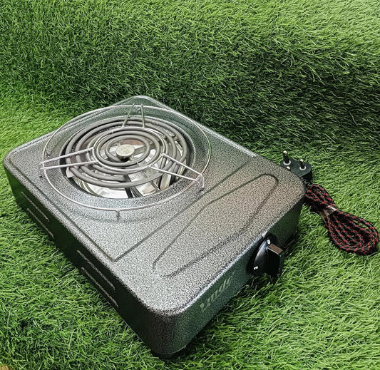Electric G Coil Hot Plate 2000W | Fast Cooking Electric Stove with Stand – Radiant Induction Cooktop Heater, Black