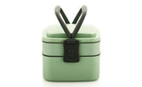 Airtight Lunch Box Set Compartment Tiffin with Handle & Push Lock | Plastic Tiffin Box for Travelling School Kids & Office Exclusive (Sea Green)|Design - 2 for Home and Kitchen