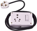 Universal Multi-Socket Extension Board with Power Strip | 16A Plug Points & Heavy-Duty White Cord | Ideal for Home & Office Use