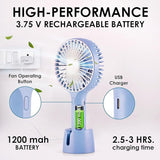 Portable Rechargeable Mini Fan | High-Speed USB Face Fan | Compact & Lightweight Travel Fan | Multicolour | USB Charging Personal Fan for Home & Outdoor Use