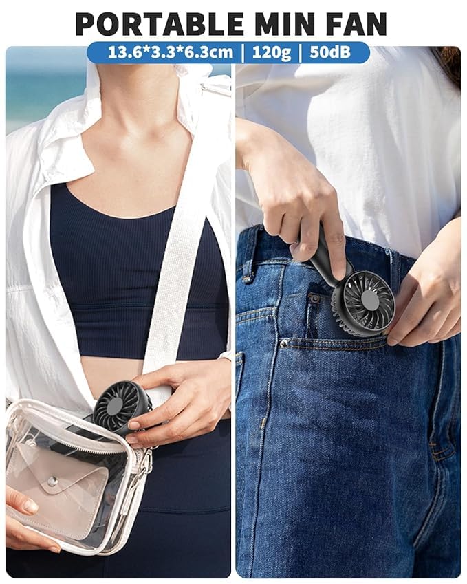 Portable Rechargeable Mini Fan | High-Speed USB Face Fan | Compact & Lightweight Travel Fan | Multicolour | USB Charging Personal Fan for Home & Outdoor Use