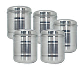 Steel Dabba Set of 5 | Premium Stainless Steel Storage Containers for Kitchen