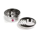 Heavy-Gauge Stainless Steel Mirror-Finish Canister Set | 4-Piece Multipurpose Storage Containers/Tiffin/Lunch Box (240, 400, 550, 800 ml) | Durable, Rust-Free & Food-Safe