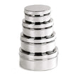 Heavy-Gauge Stainless Steel Mirror-Finish Canister Set | 4-Piece Multipurpose Storage Containers/Tiffin/Lunch Box (240, 400, 550, 800 ml) | Durable, Rust-Free & Food-Safe