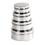 Heavy-Gauge Stainless Steel Mirror-Finish Canister Set | 4-Piece Multipurpose Storage Containers/Tiffin/Lunch Box (240, 400, 550, 800 ml) | Durable, Rust-Free & Food-Safe