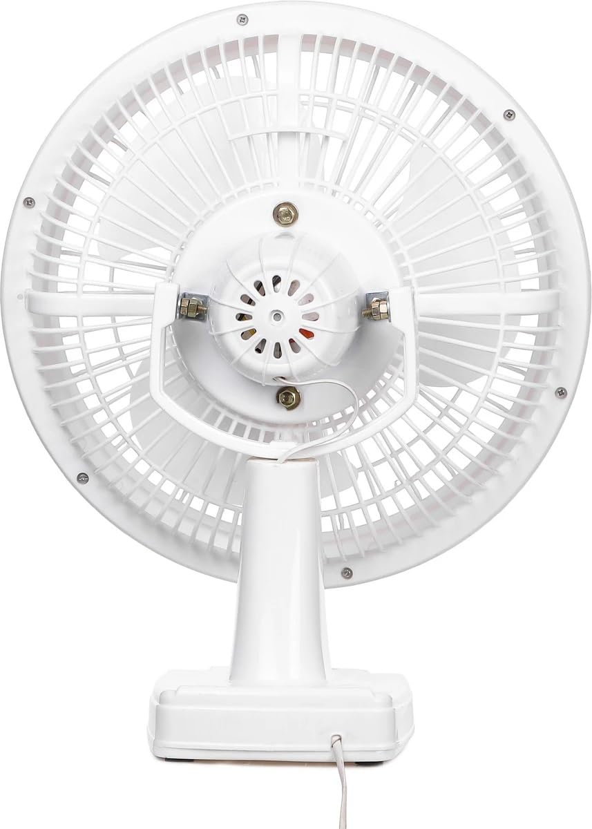 High-Speed Portable Table Fan | 3-Blade Electric Fan for Home, Office & Kitchen | Compact & Powerful Airflow | White