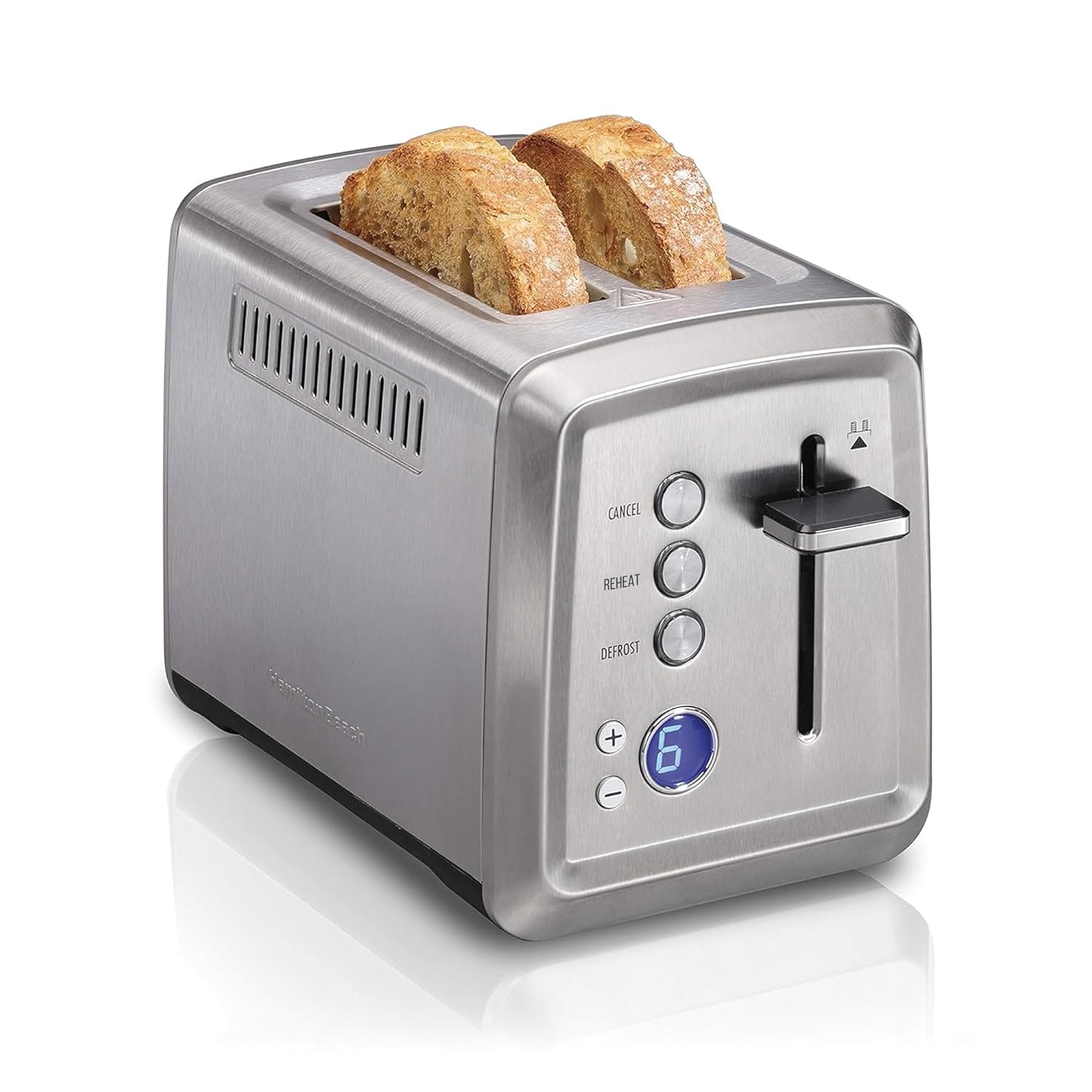 HomsKart 2-Slice Toaster | Extra-Wide Slots, Bagel & Defrost Functions – 850W Stainless Steel