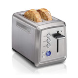 HomsKart 2-Slice Toaster | Extra-Wide Slots, Bagel & Defrost Functions – 850W Stainless Steel