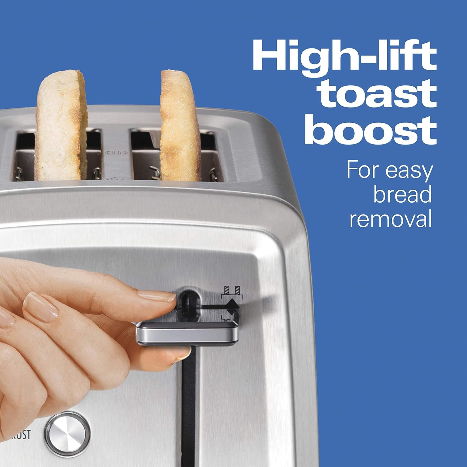 HomsKart 2-Slice Toaster | Extra-Wide Slots, Bagel & Defrost Functions – 850W Stainless Steel
