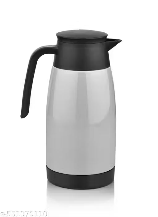 Stainless Steel Insulated Flask 1250ML | Hot & Cold Water, Tea & Coffee | Leak-Proof, BPA-Free, Travel-Friendly Silver Bottle